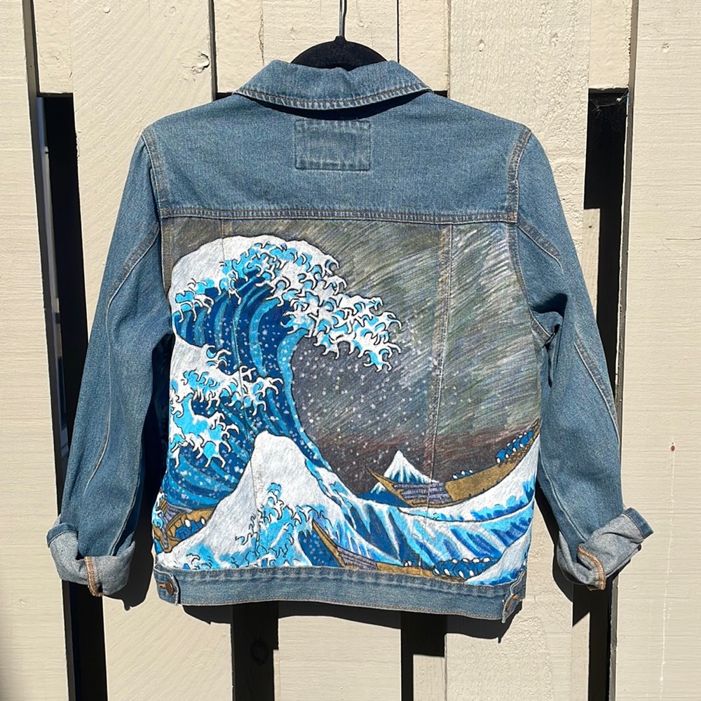 Great Wave off Kanagawa painting, recreated by artist Rafael Colon based in NYC